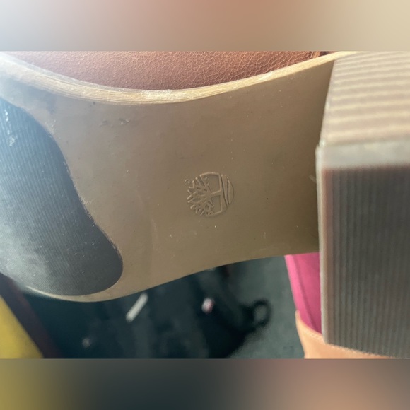 100% Real Suede & Leather Tall Partial Lace-Up Heeled Timberland Boots - Picture 10 of 14